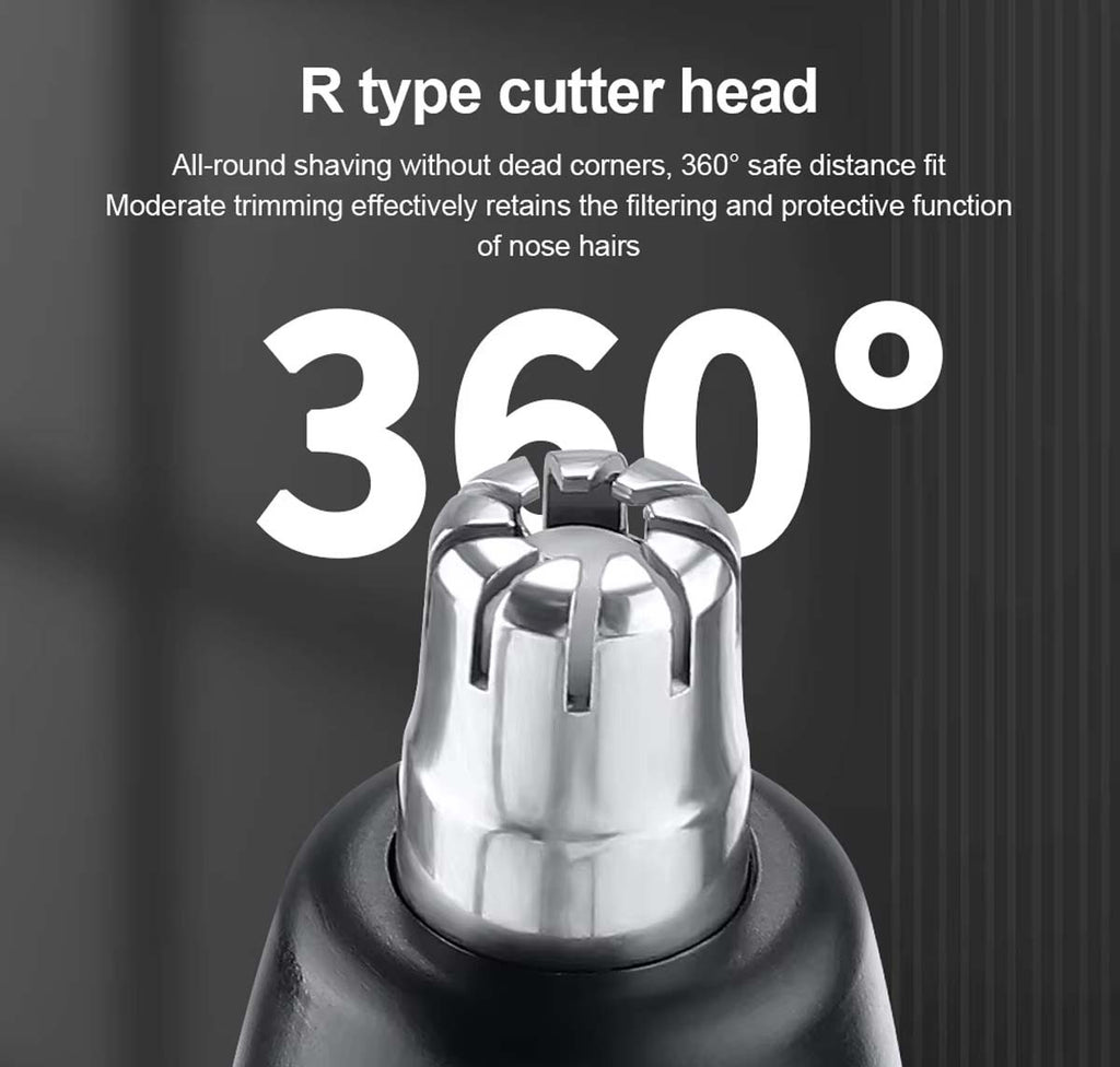Electric Nose and Ear Hair Trimmer with LED Display Waterproof Rechargeable