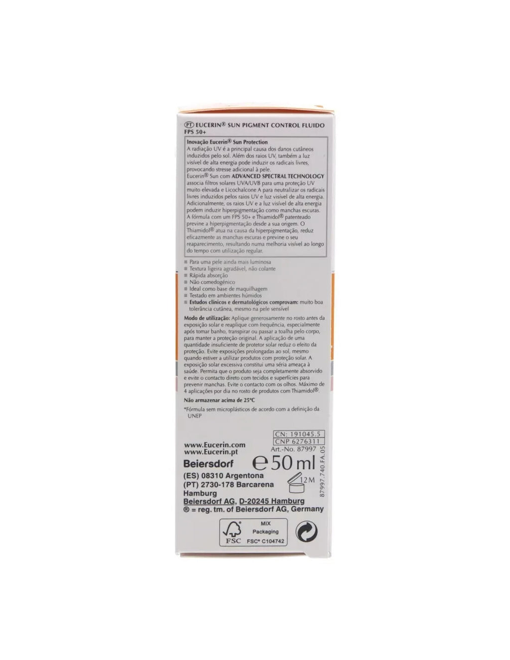 Eucerin Sun Fluid Pigment Control SPF50+ 50ml - High UV Protection & Brightening