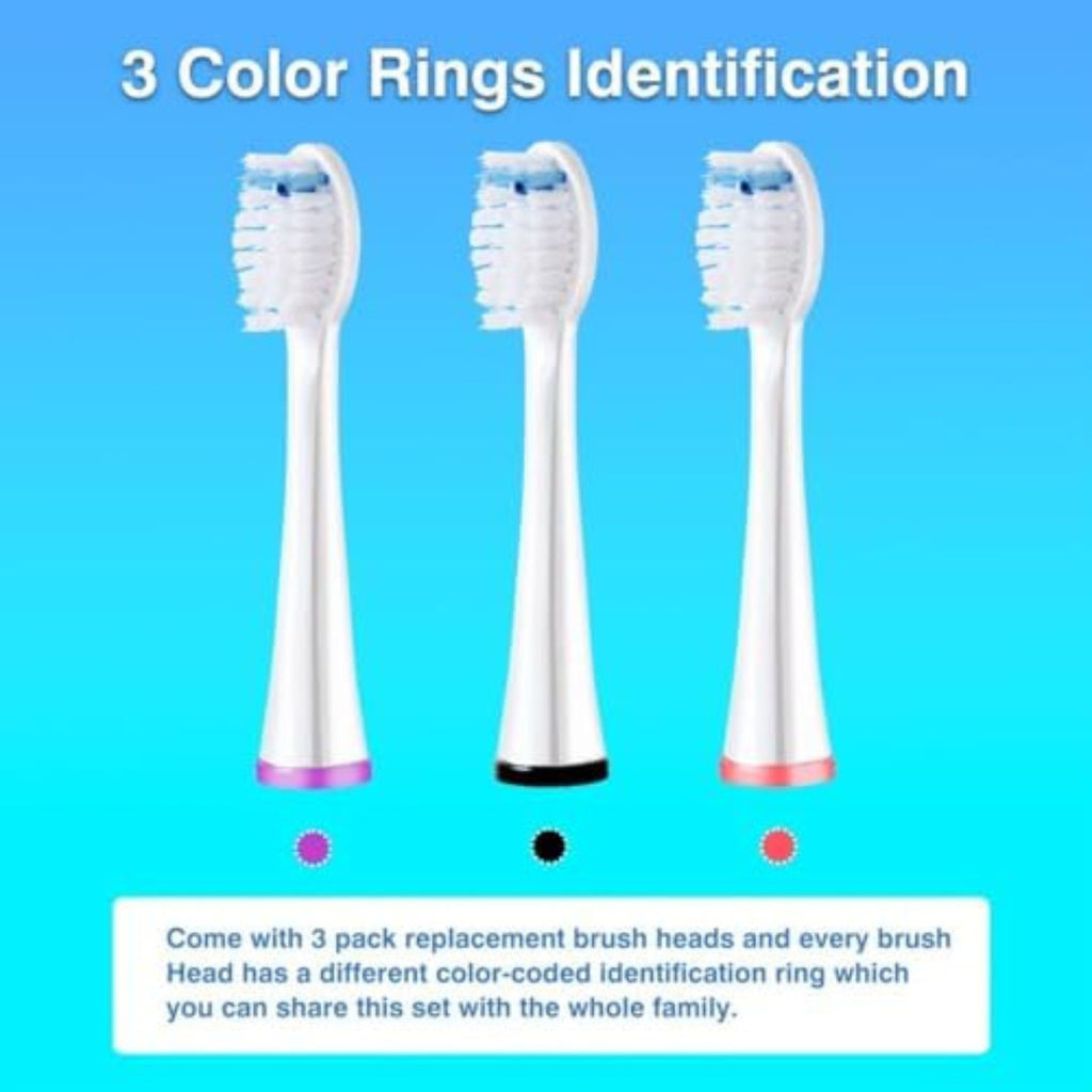 Replacement Toothbrush Heads for Waterpik Sonic Fusion 2.0 Flossing Toothbrush - 3 Pack
