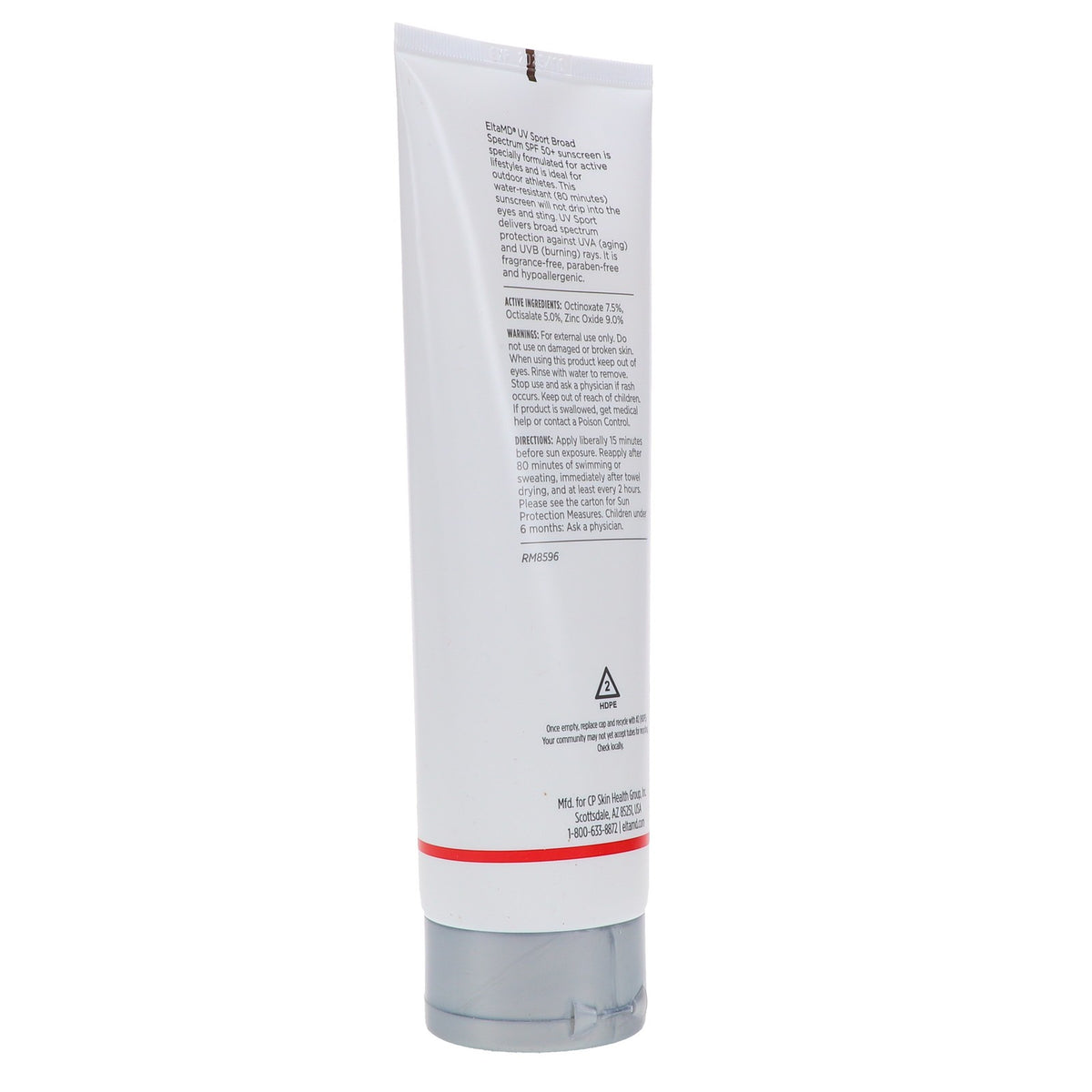 EltaMD UV Sport Broad Spectrum SPF 50+ Body Sunscreen 8 oz - Water-Resistant, Organic Formula