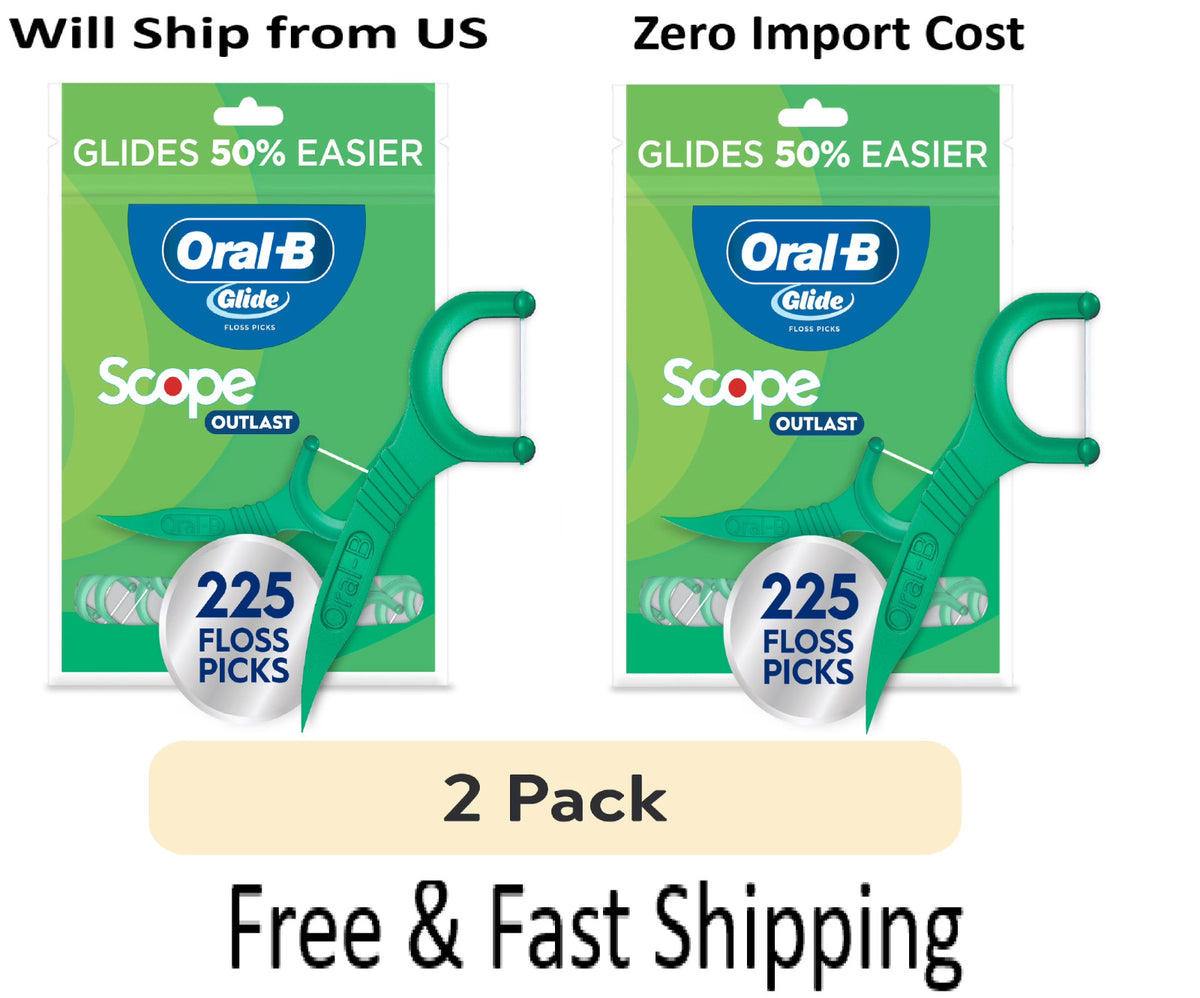 Dental Floss Picks 450 Count with Refreshing Scope Outlast Flavor - Easy Deep Cleaning