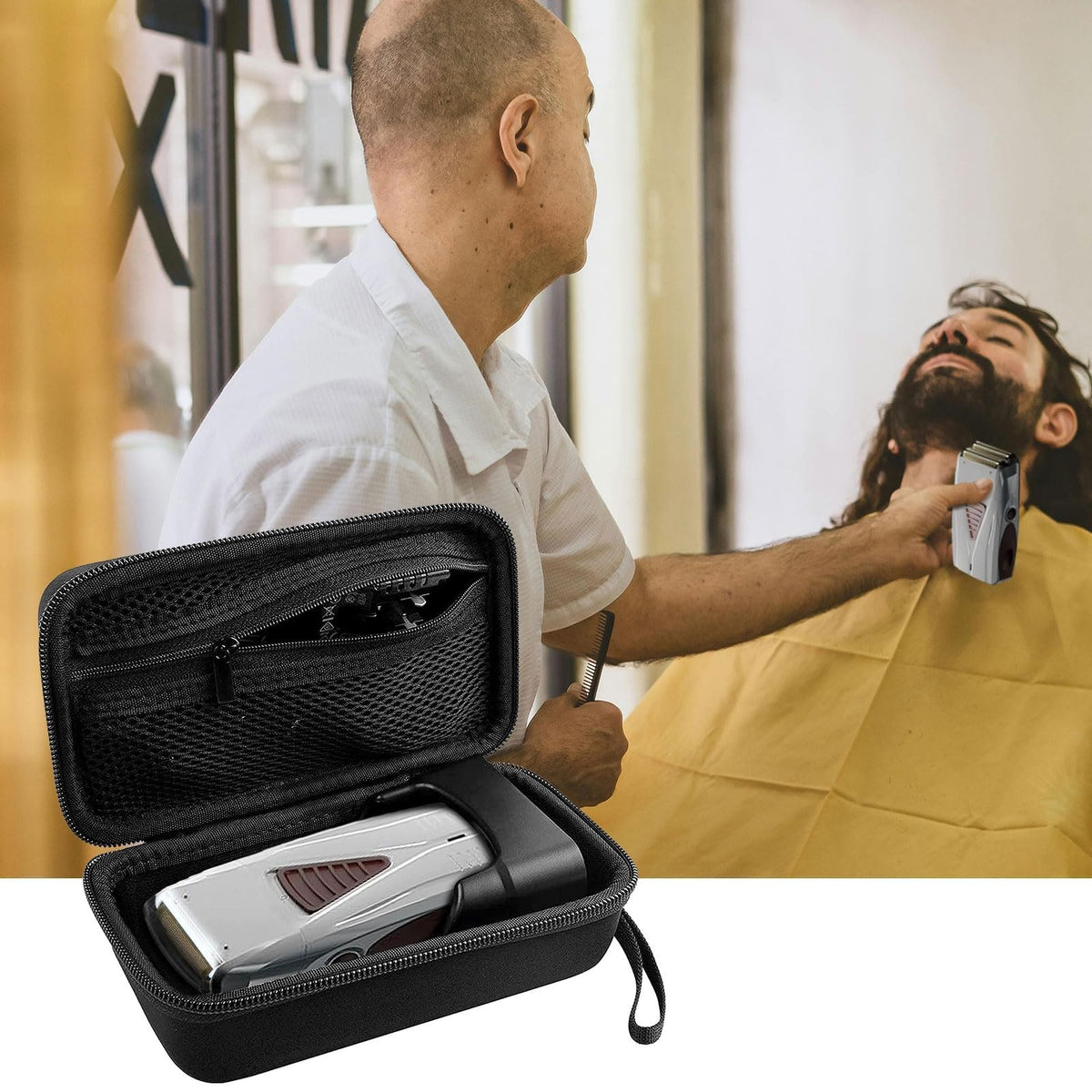 Travel Case for Andis Profoil Lithium Plus Titanium Shaver TS-1 TS-2 | Waterproof EVA Bag