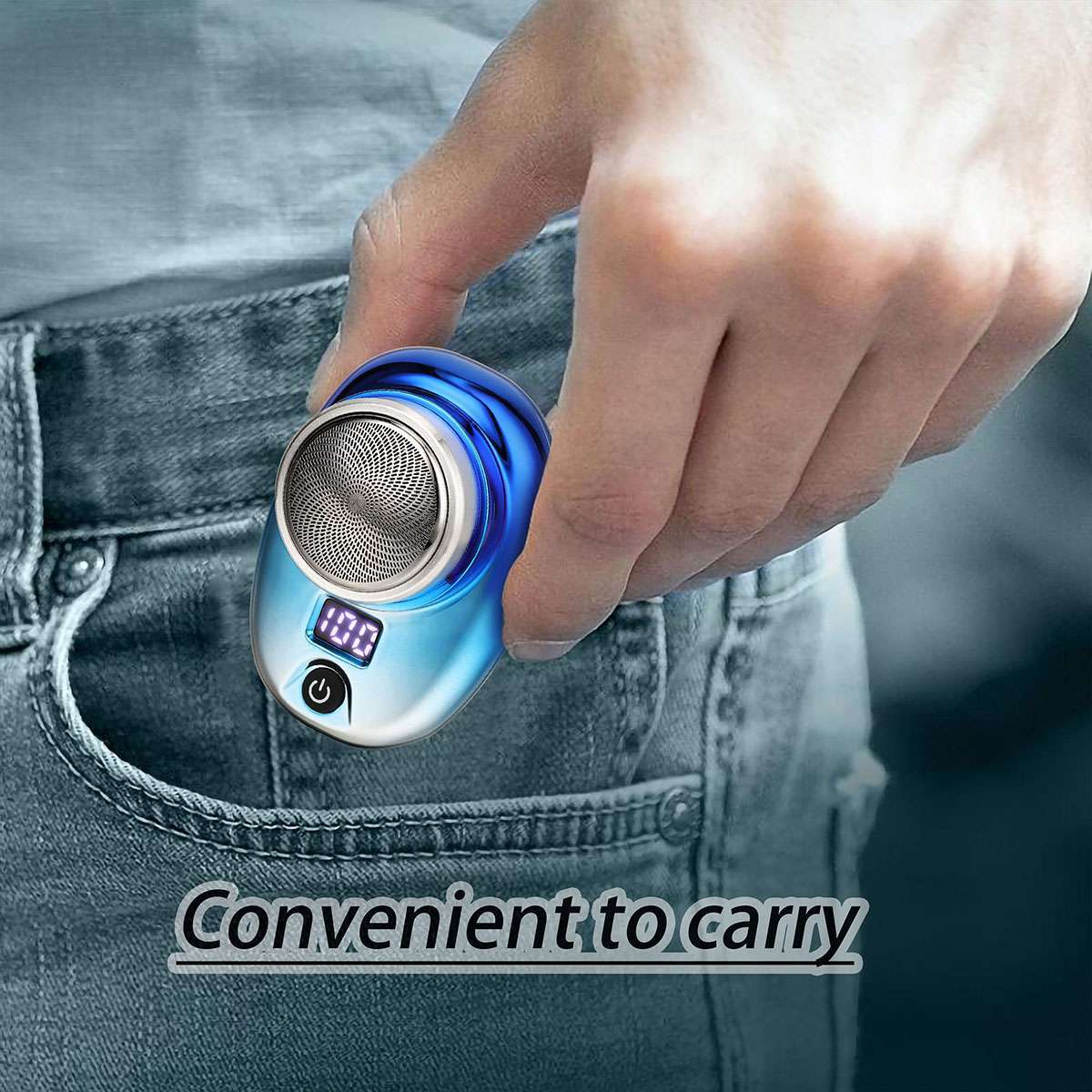 Mini Portable Electric Razor for Men USB Rechargeable Shaver Travel & Home Use