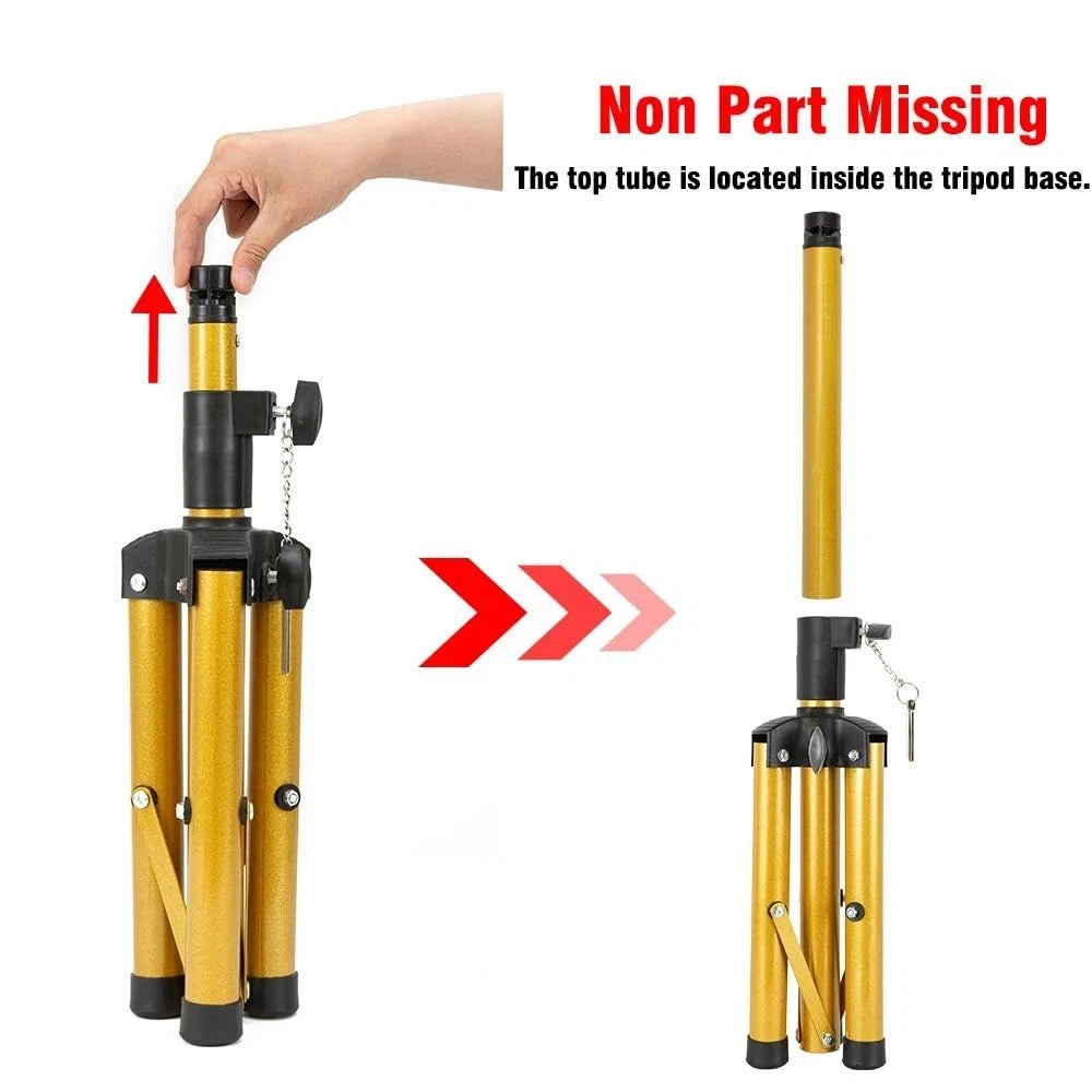 Heavy Duty 55-Inch Wig Stand Tripod for Hairdressing & Styling