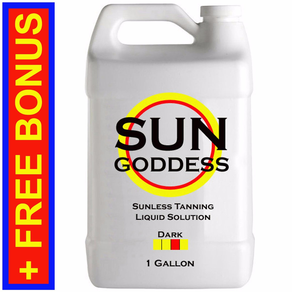 Dark Sunless Self Tanning Spray Solution - 1 Gallon with Applicator Mitt & Gloves