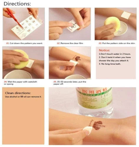 Cross Lion Waterproof Temporary Tattoo Sticker – Arm, Wrist & Body Art