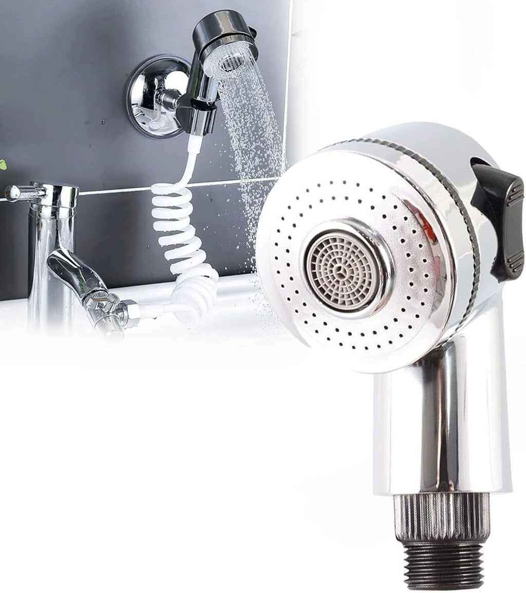 Salon Shampoo Bowl Spray Head with Side Control Button - Adjustable Handheld Shower