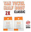 2 Pack Tan Towel Half Body Classic Self Tanning Towelettes