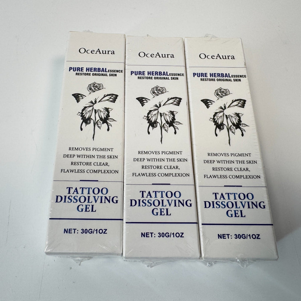 Tattoo Dissolving Gel 3-Pack - Pure Herbal, 1oz Each