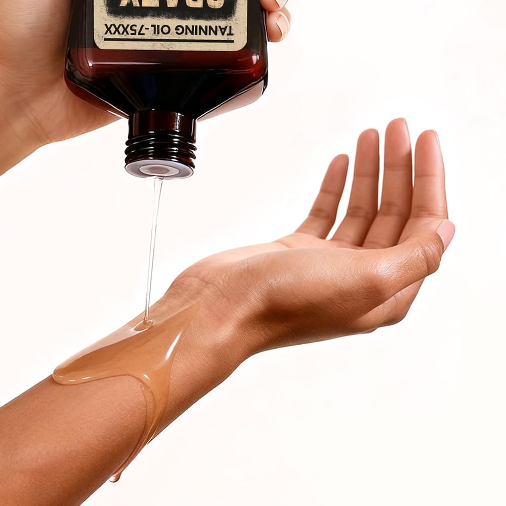 Deep Dark Tanning Oil 8oz Natural Sun-Kissed Glow Botanical Moisturizer