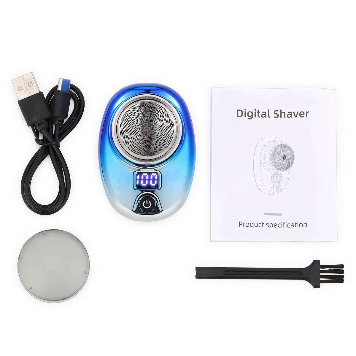 Mini Portable Electric Razor for Men USB Rechargeable Shaver Travel & Home Use