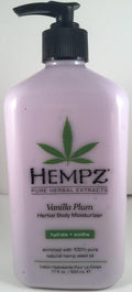 Herbal Body Moisturizer with Hemp Seed Oil & Vanilla Plum - 17oz