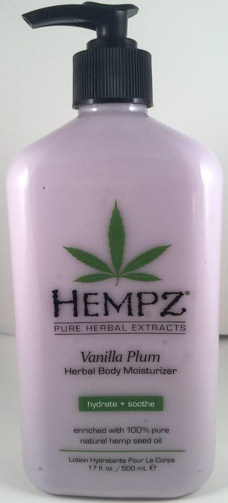 Herbal Body Moisturizer with Hemp Seed Oil & Vanilla Plum - 17oz