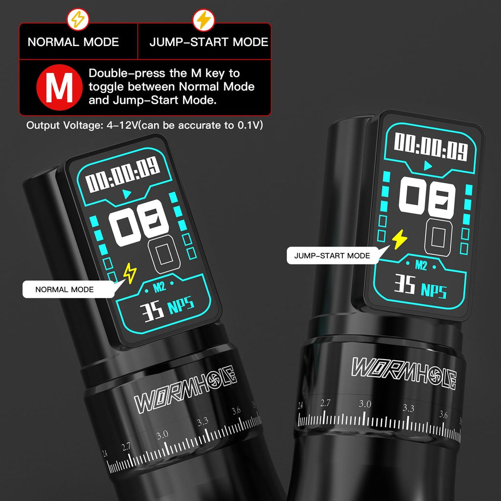 Tattoo Pen Machine Kit with 2300mAh Batteries, 7 Adjustable Stroke, Wireless