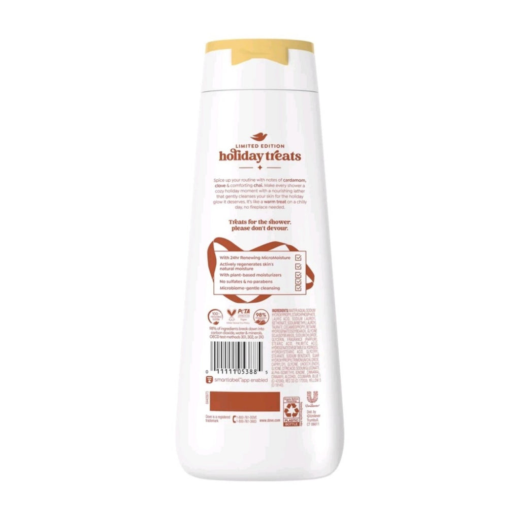 Dove Spiced Chai Latte Body Wash 20oz 3-Pack Limited Edition - Seasonal Fragrance