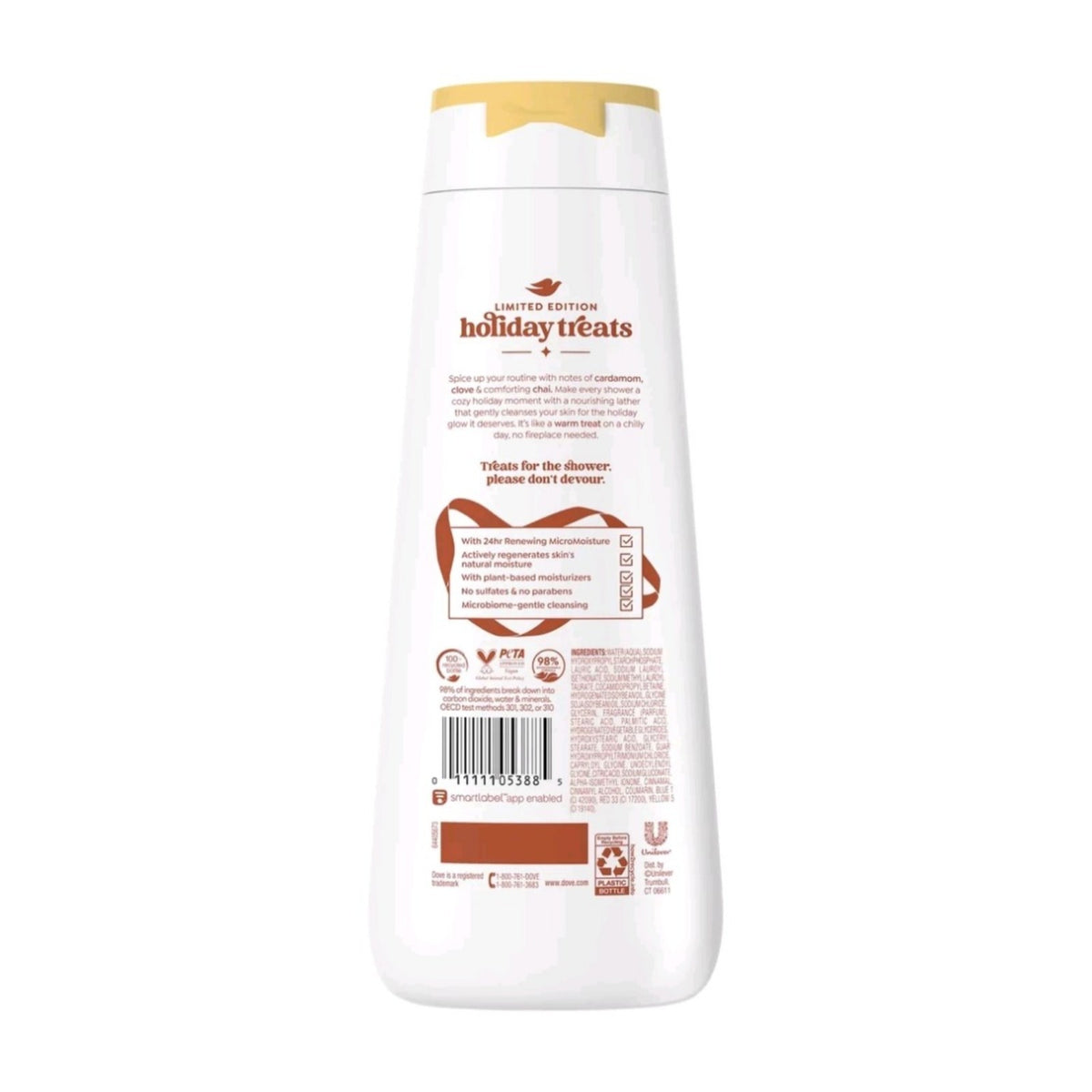 Dove Spiced Chai Latte Body Wash 20oz 3-Pack Limited Edition - Seasonal Fragrance