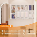 Wall-Mounted Hair Color Organizer with Adjustable Shelves for Salon Storage