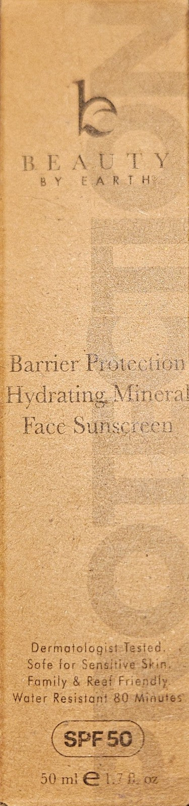 Mineral Sunscreen SPF 50 for Face, Reef Safe, Non-Greasy, Hydrating Protection