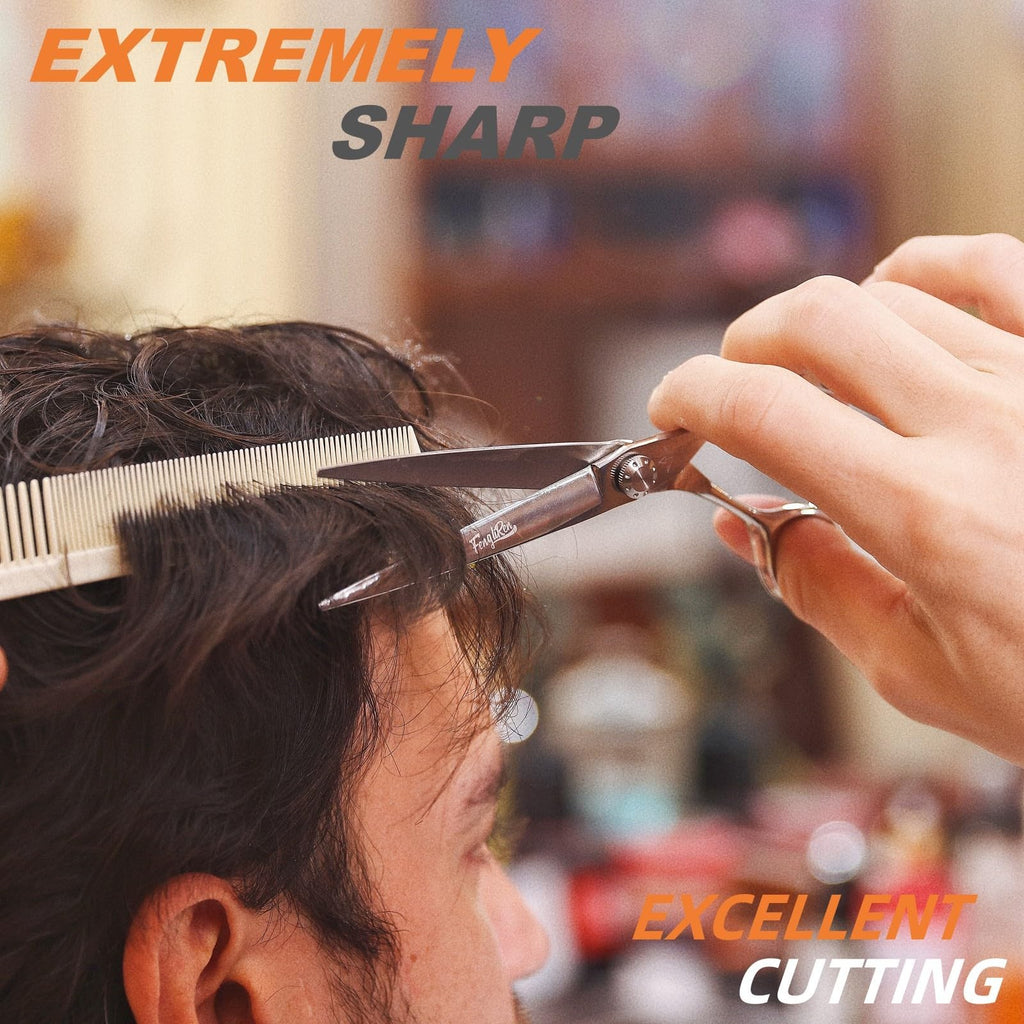 Professional Hair Cutting Scissors - Sharp Stainless Steel Barber Shears