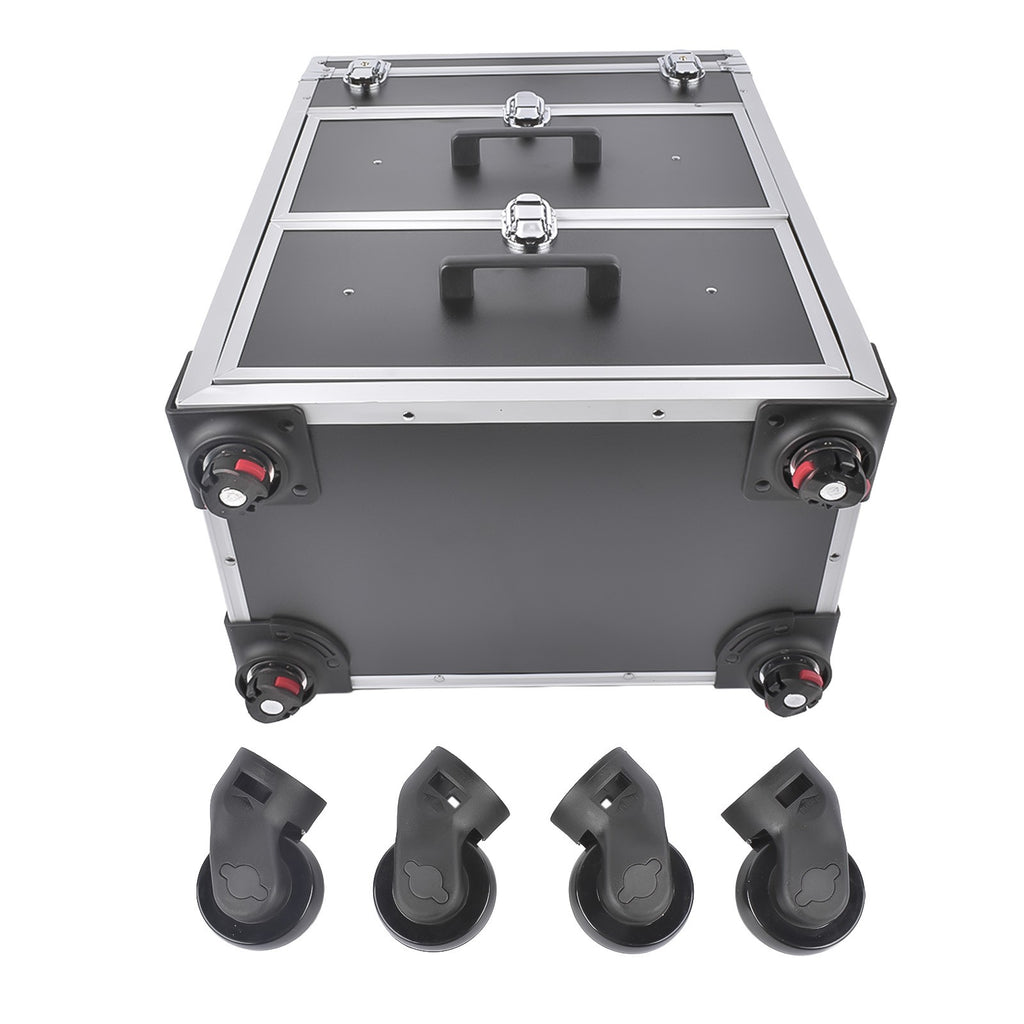Large Rolling Makeup Train Case with Drawers and Wheels for Professionals