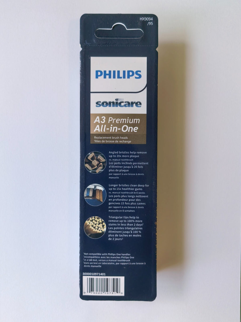 Black Toothbrush Replacement Heads for Philips Sonicare - 4 Pack