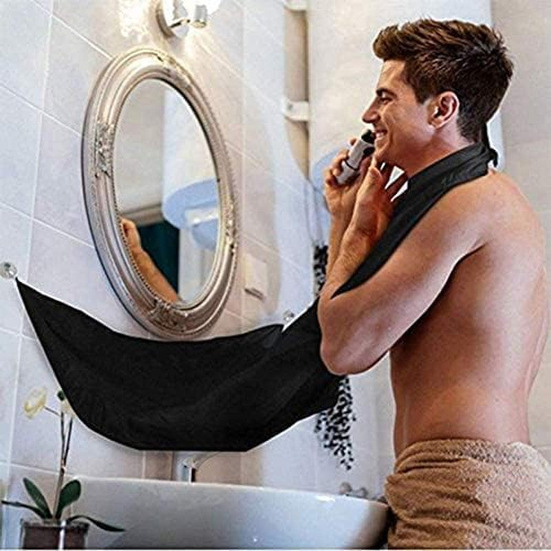 Beard Trimming Bib Apron Hair Clippings Catcher for Grooming & Shaving