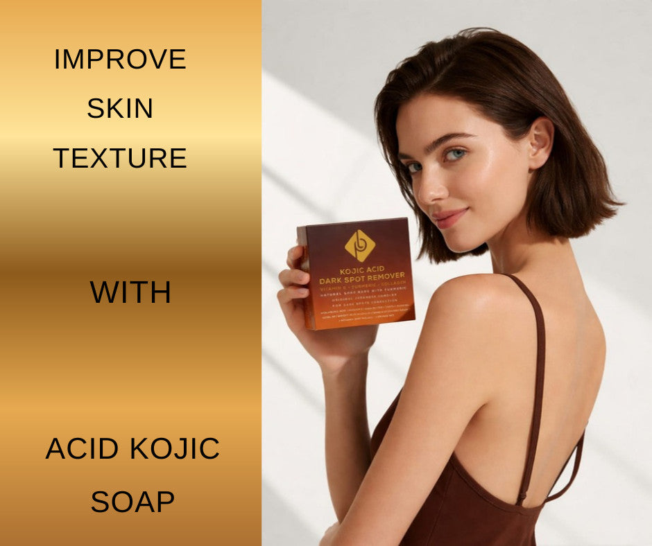 Kojic Acid Dark Spot Remover Soap Bars with Vitamin C, Retinol, Turmeric - 3 Pack
