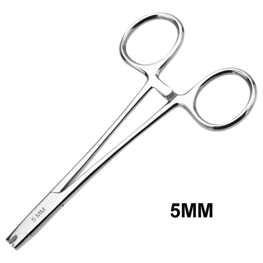 5mm Micro Dermal Insertion Surface Anchor Tool, 5" Dermal Piercing Forceps