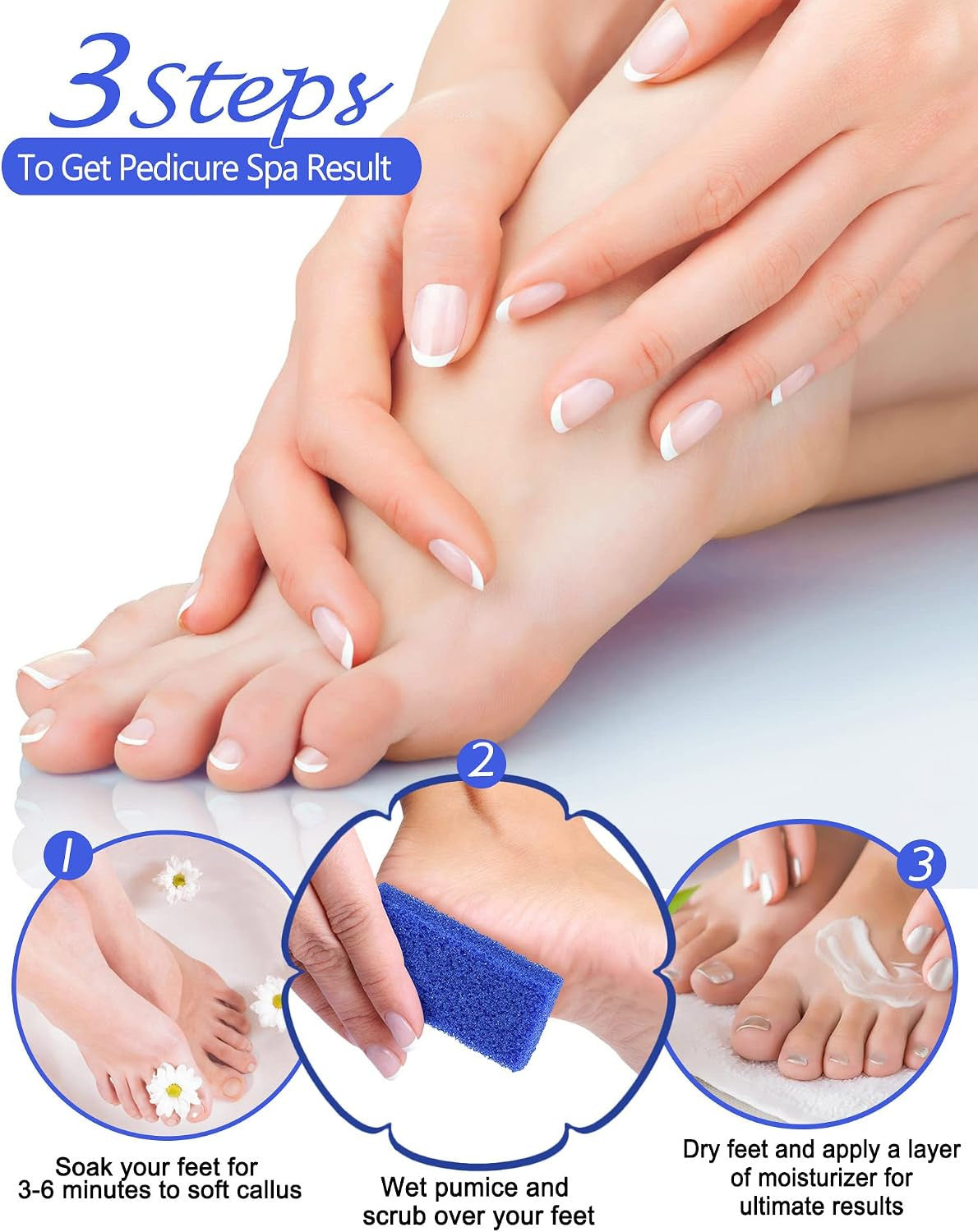 Disposable Pedicure Pumice Stone for Feet Scrubber - 40PCS Coarse & Medium Grit