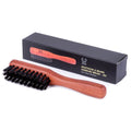 Boar Bristle Beard & Mustache Brush - Handled Grooming Tool, Brown