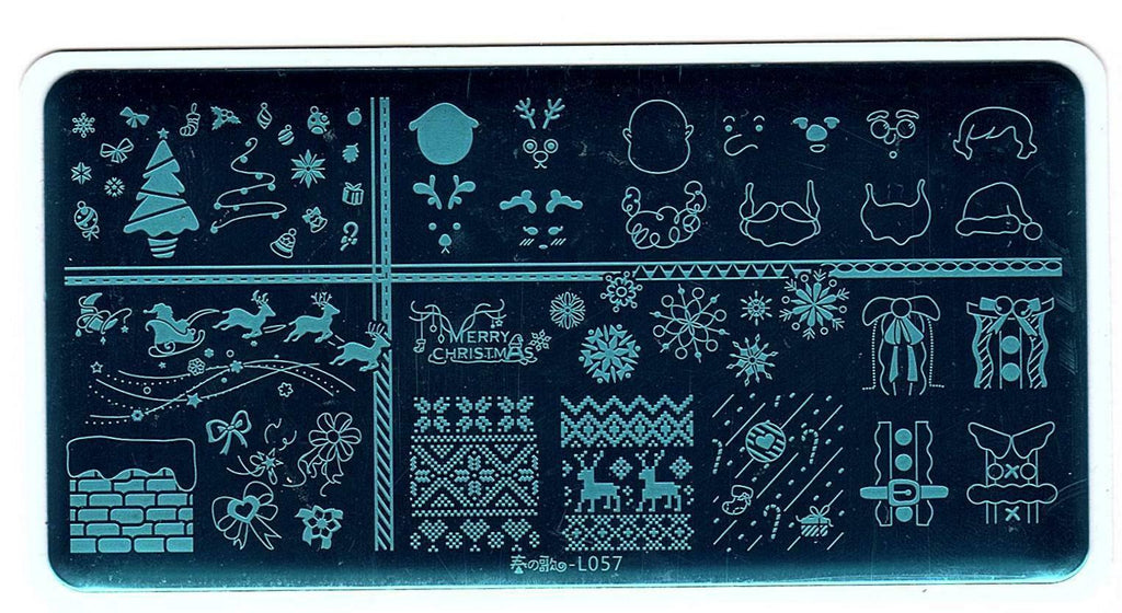 Christmas Elk Santa Claus Nail Art Stamping Plate for DIY Manicure