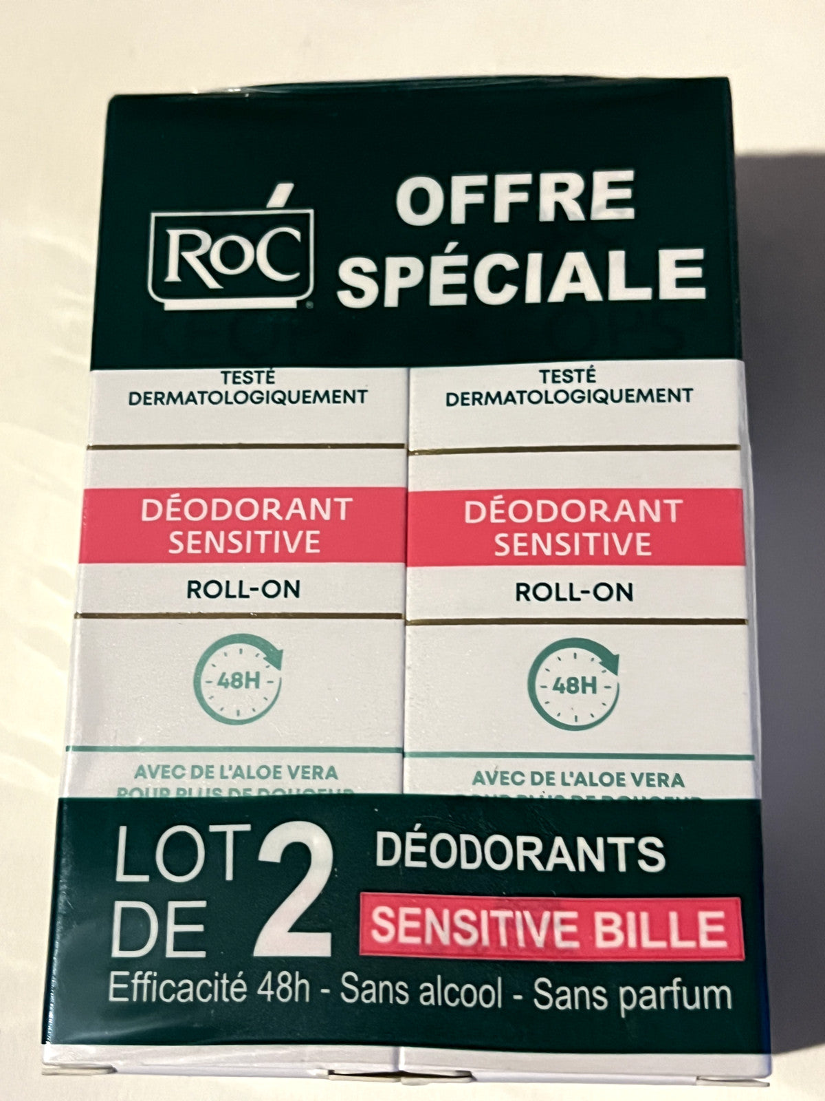 RoC Keops Sensitive Roll-On Deodorant 2x30ml Fragrance-Free, Alcohol-Free