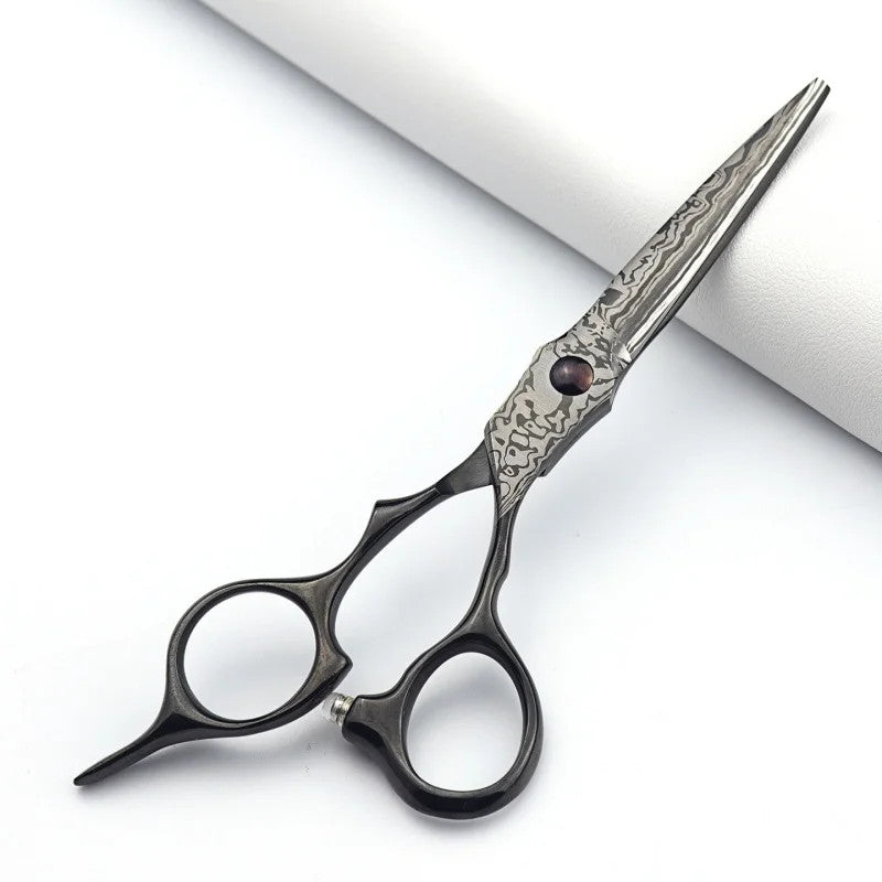 6 Inch VG10 Steel Barber Scissors Haircut & Thinning Shears - Handmade