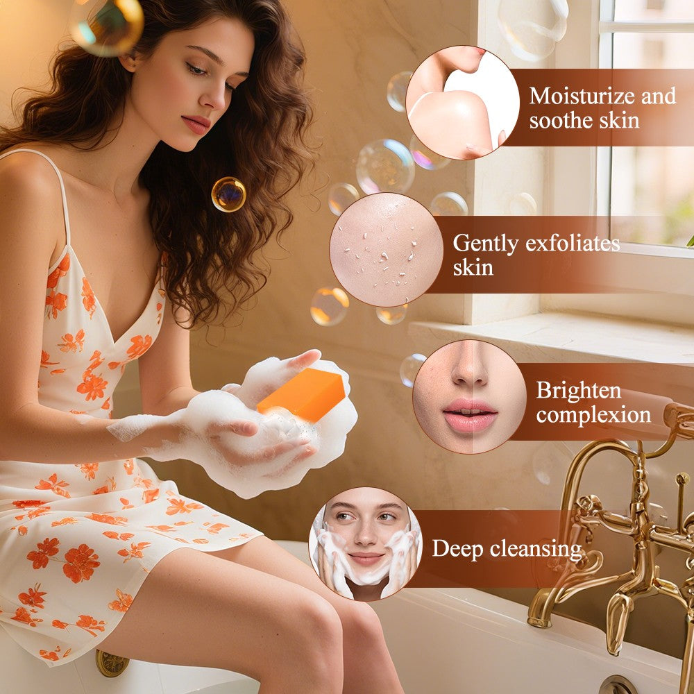 Persimmon Soap Bar for Body Odor Control & Skin Refreshing - 3 Pack