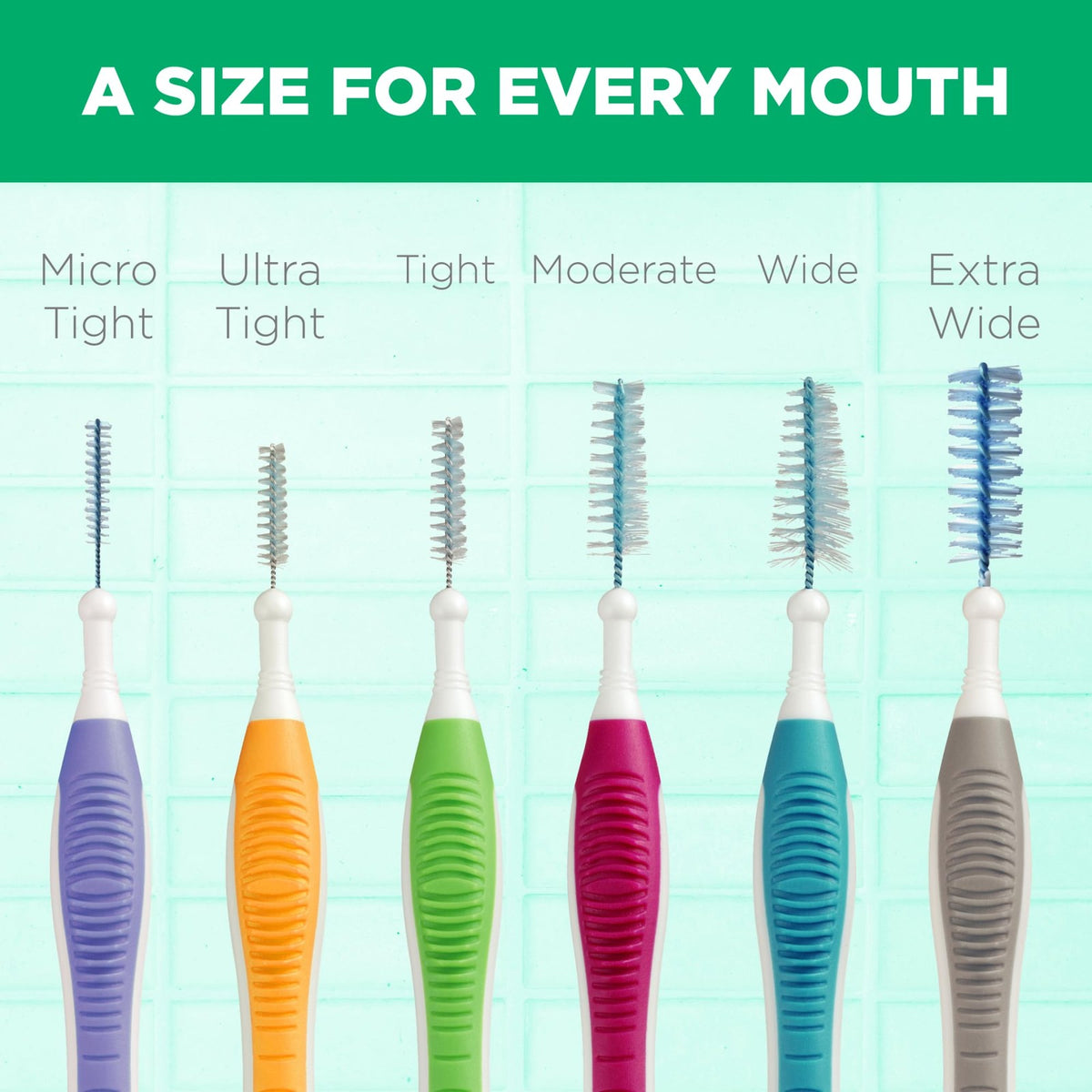 Interdental Brushes for Tight Spaces - Deep Cleaning Tooth Picks, 4 Pack