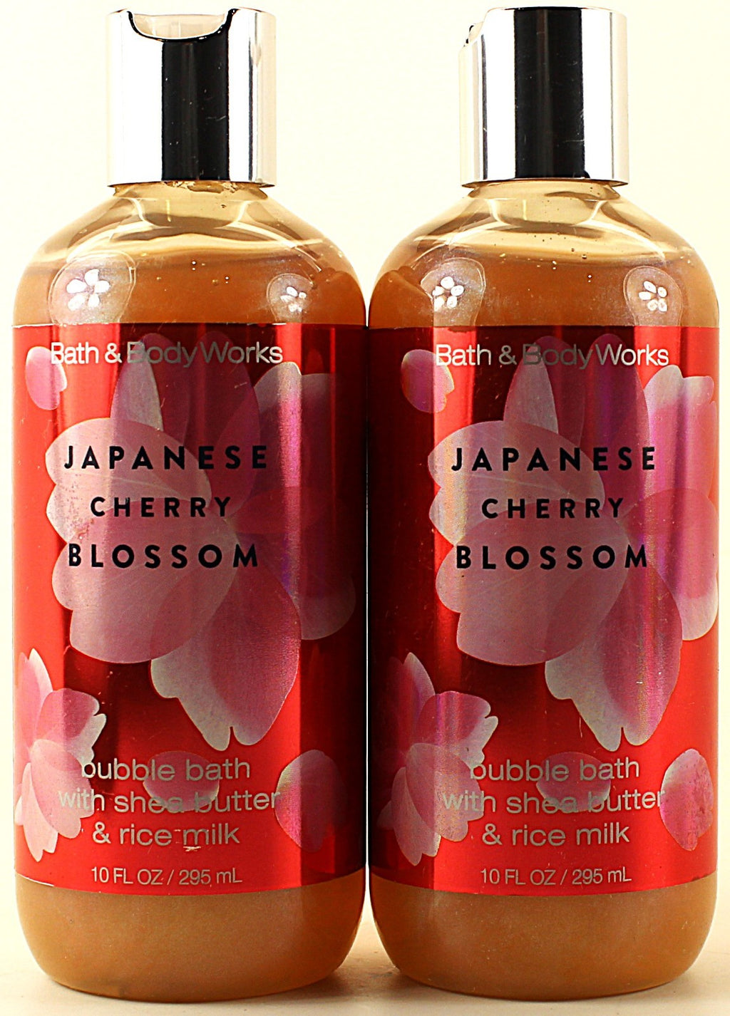 Bath & Body Works Japanese Cherry Blossom Bubble Bath & Rice Milk Set - 2 x 10oz