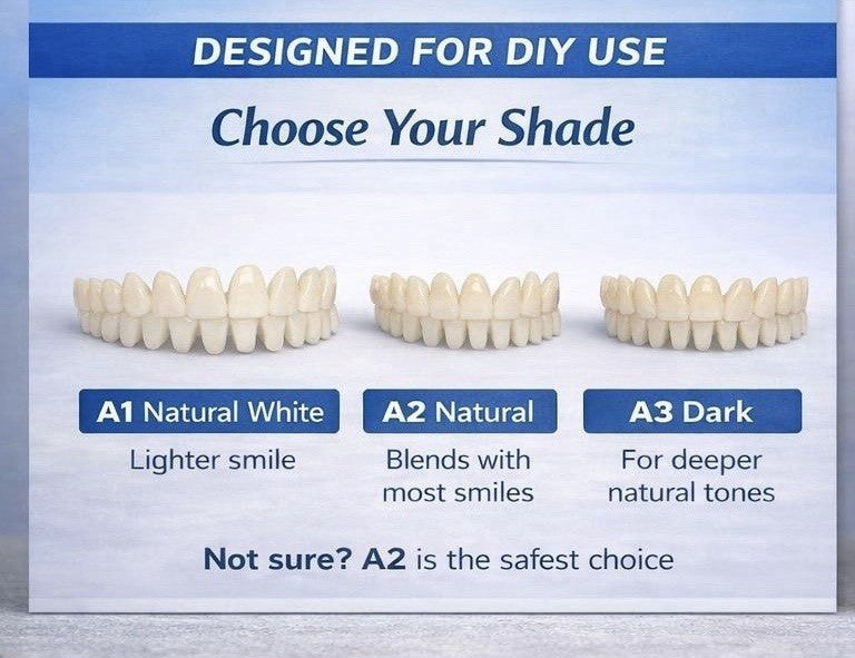 DIY Denture Kit Complete Set for Custom Temporary Teeth - Full or Partial