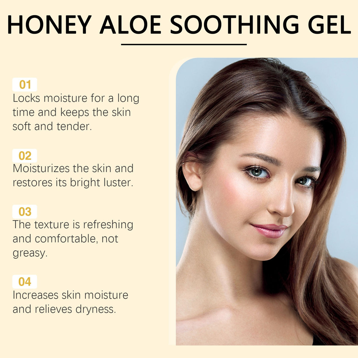 Aloe Vera Honey Hydrating Face Gel for After Sunburn & Oil Control
