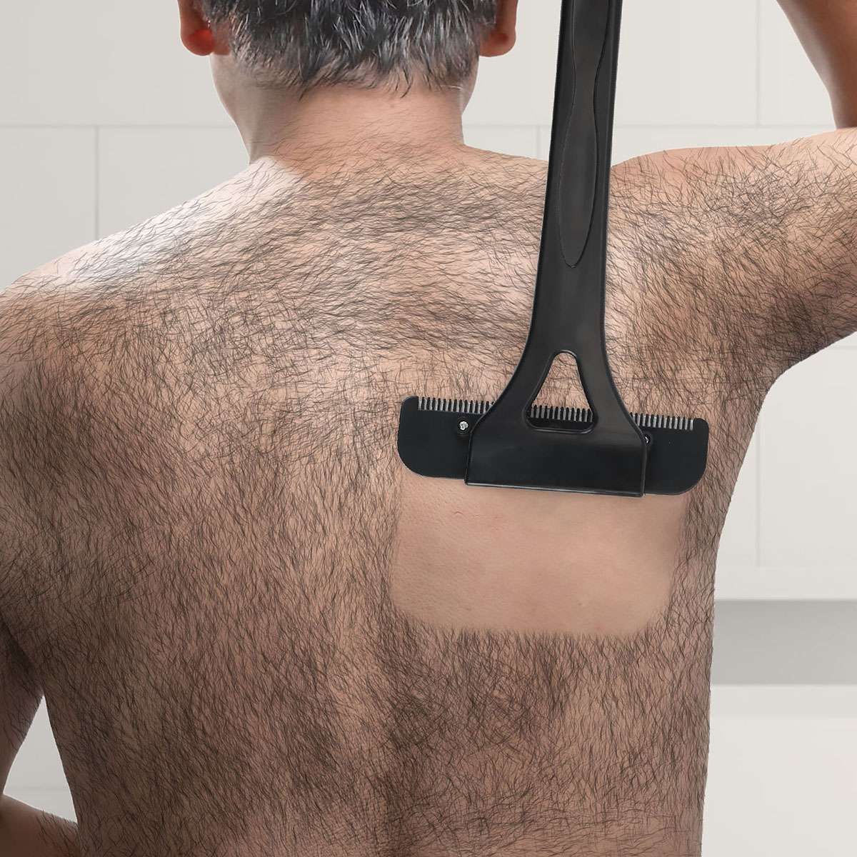 Men Back Razor Shaver Groomer Body Hair Removal Set with Long Handle