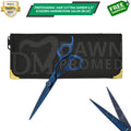 Professional Hair Cutting Scissors 6.5 inch Salon Shears Blue Plasma Coated