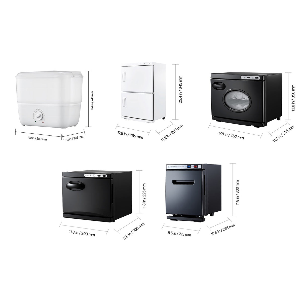 Commercial Towel Warmer Cabinet with Sterilization, 8-48 Towels Capacity