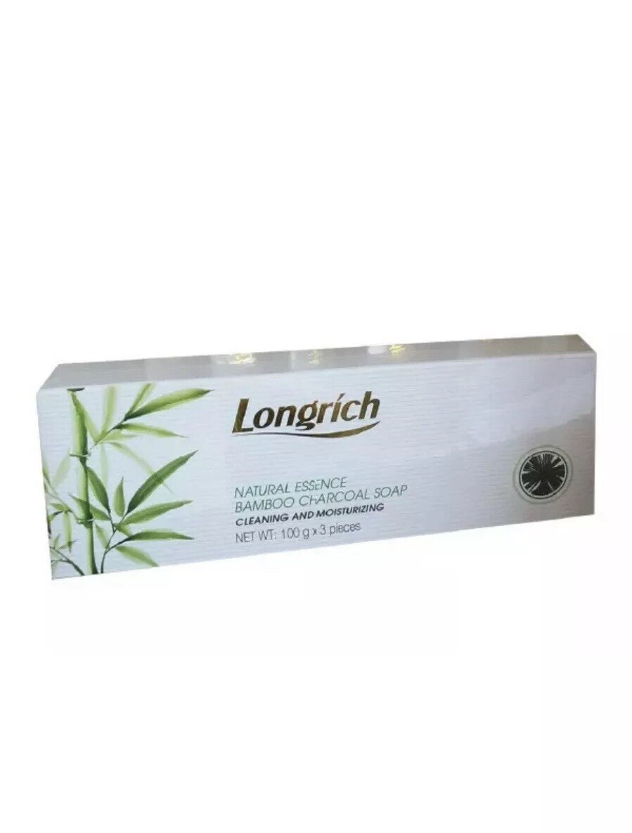Bamboo Charcoal Brightening Black Soap for Acne & Dark Spots - 3x100g