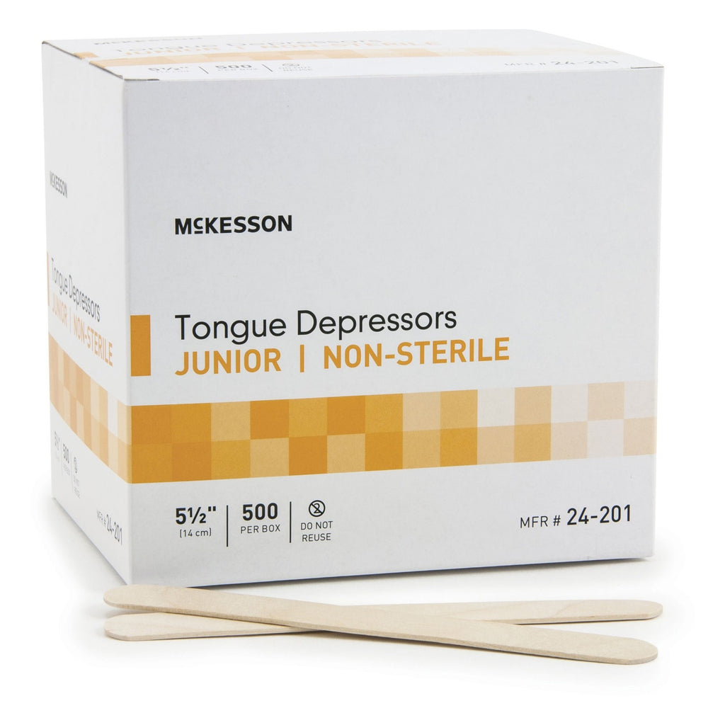 Non-Sterile Wooden Tongue Depressors 6-Inch Pack of 500 for Medical & Craft Use