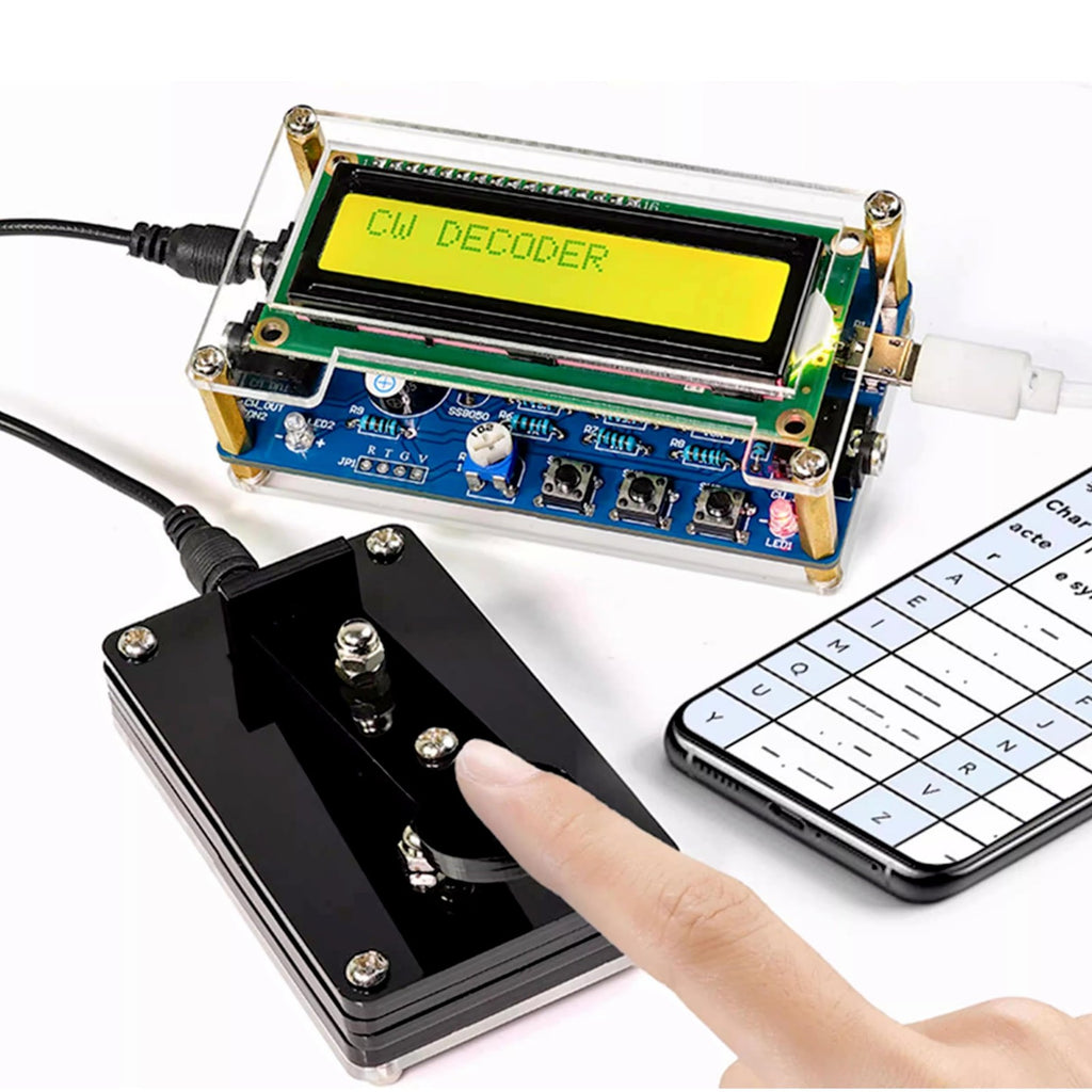 DIY Morse Code Trainer Kit with LCD Decoder and Soldering Practice