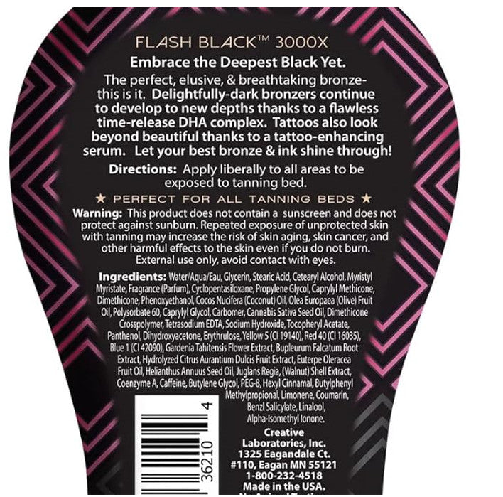Dark Bronzer Tanning Lotion 12oz for Indoor Use with Tattoo Boost & DHA