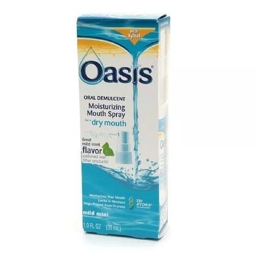 3 Pack Moisturizing Mouth Spray with Mild Mint Flavor - Oasis Oral Demulcent 1 Oz