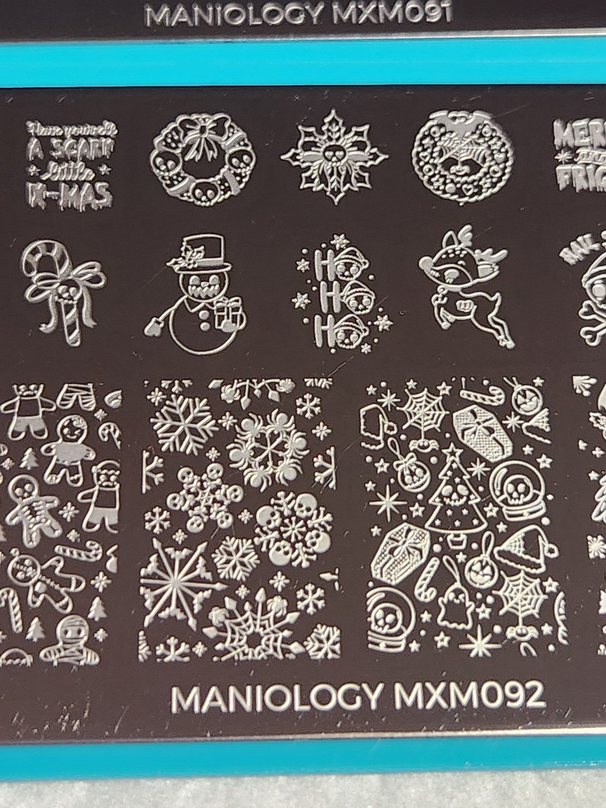 Maniology Nail Stamping Plate Set MXM091 & MXM092 - Nail Art Tools