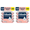 Fragrance-Free Flushable Wet Wipes - Pack of 8 Flip-Top Packs