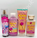Bath & Body Works Bubble Gum Pop Body Gift Set - Mist Wash Lotion & Cream