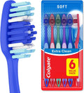 Adult Soft Bristle Toothbrushes 6-Pack - Easy Grip, Deep Cleaning